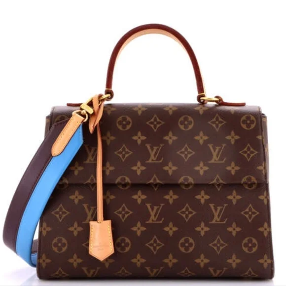 Authenticated Louis Vuitton LV Monogram Cluny MM Blue Glacial Bag - Picture 2 of 16